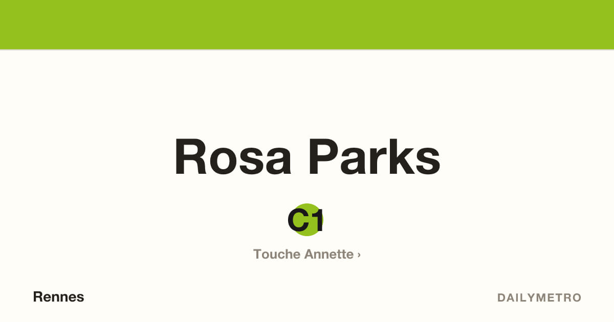 Station Rosa Parks · Lignes C1