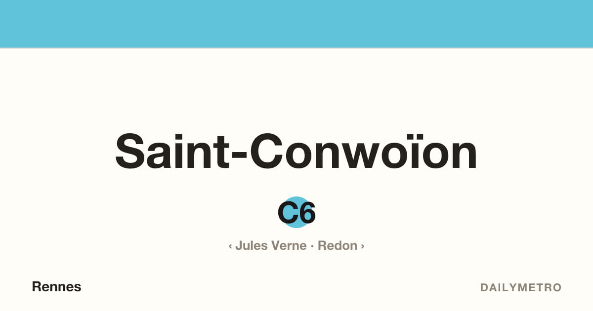 Saint-Conwoïon station · Lines C6