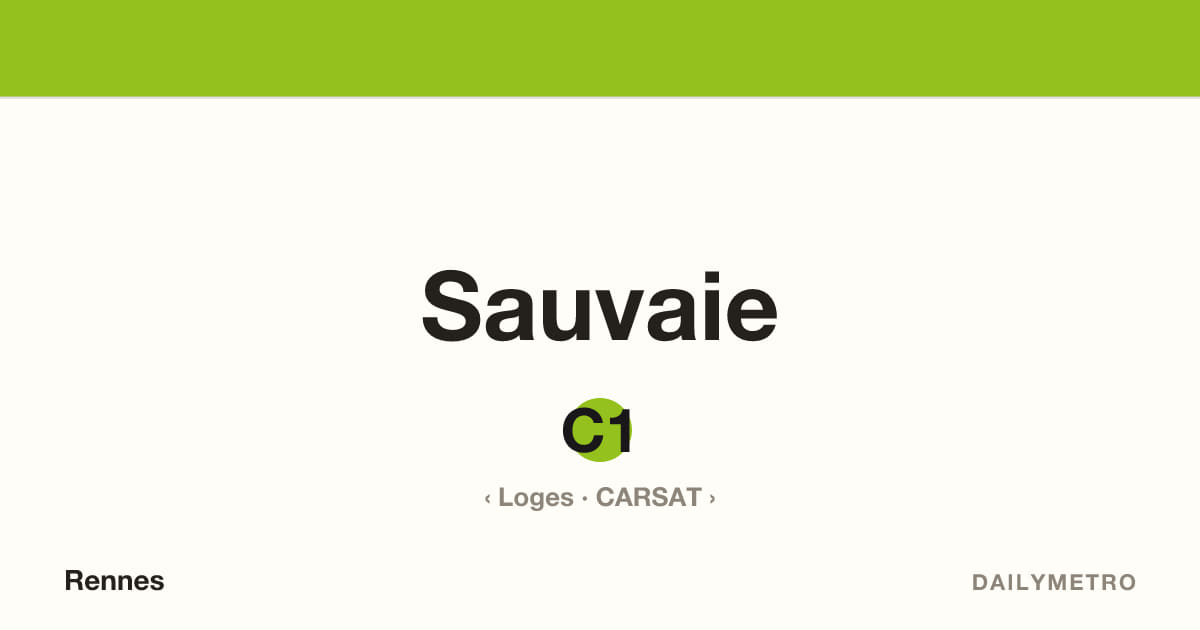 Sauvaie station · Lines C1