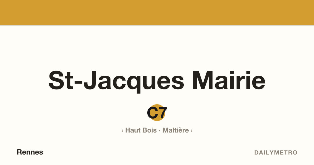 St-Jacques Mairie station · Lines C7