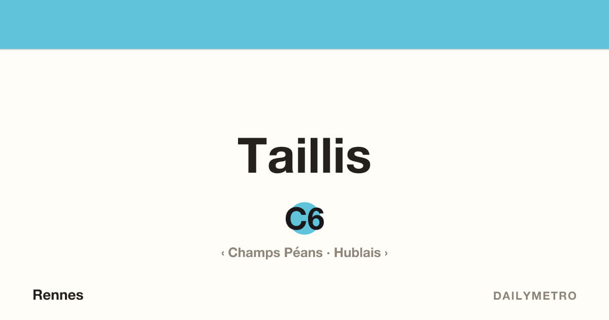 Taillis station · Lines C6