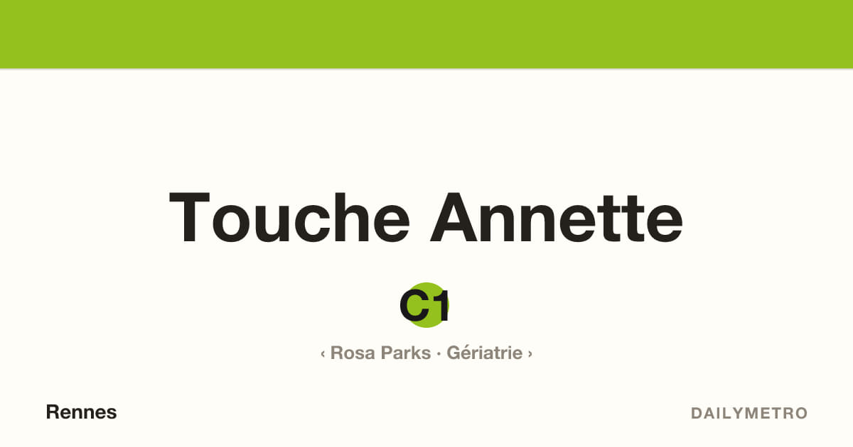Station Touche Annette · Lignes C1
