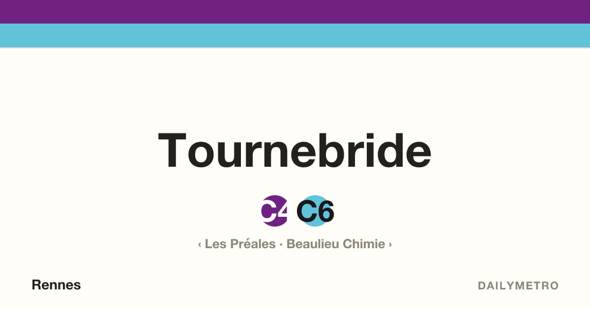 Tournebride station · Lines C4, C6