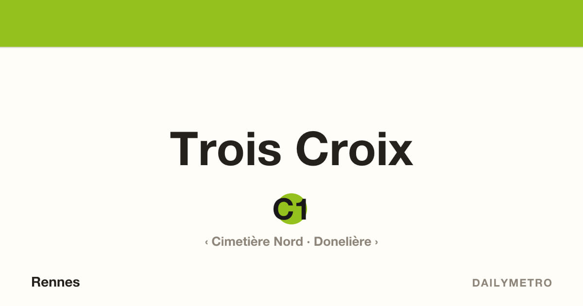 Station Trois Croix · Lignes C1