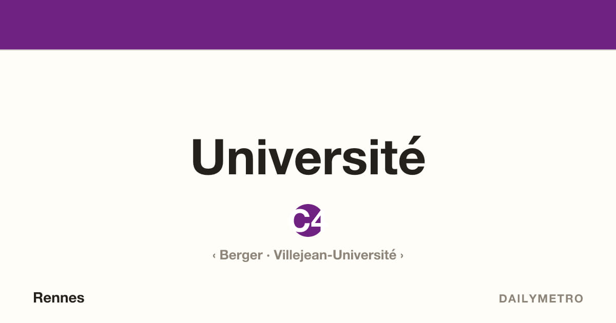 Université station · Lines C4