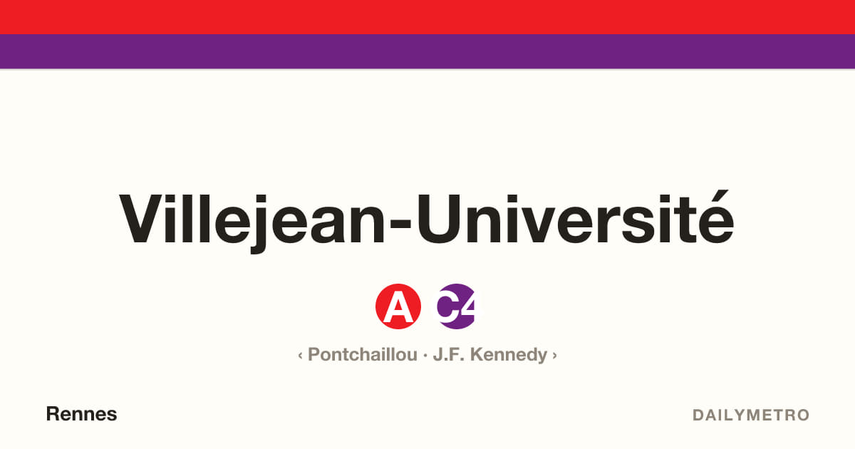 Station Villejean-Université · Lignes A, C4