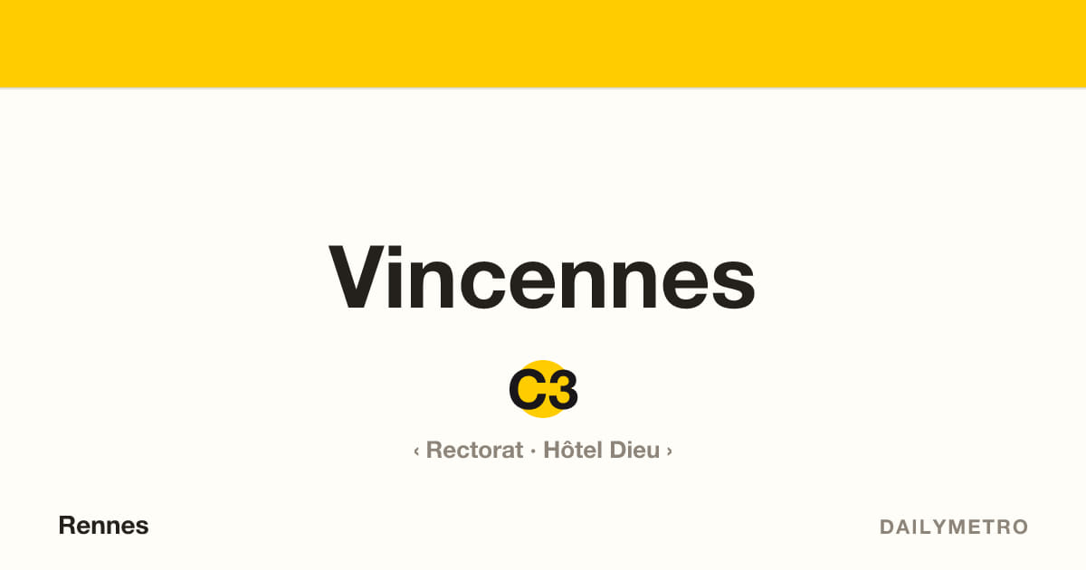 Vincennes station · Lines C3