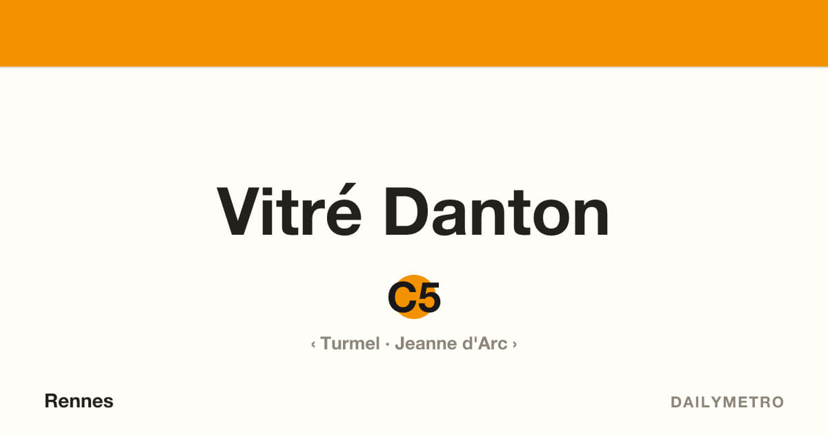Station Vitré Danton · Lignes C5