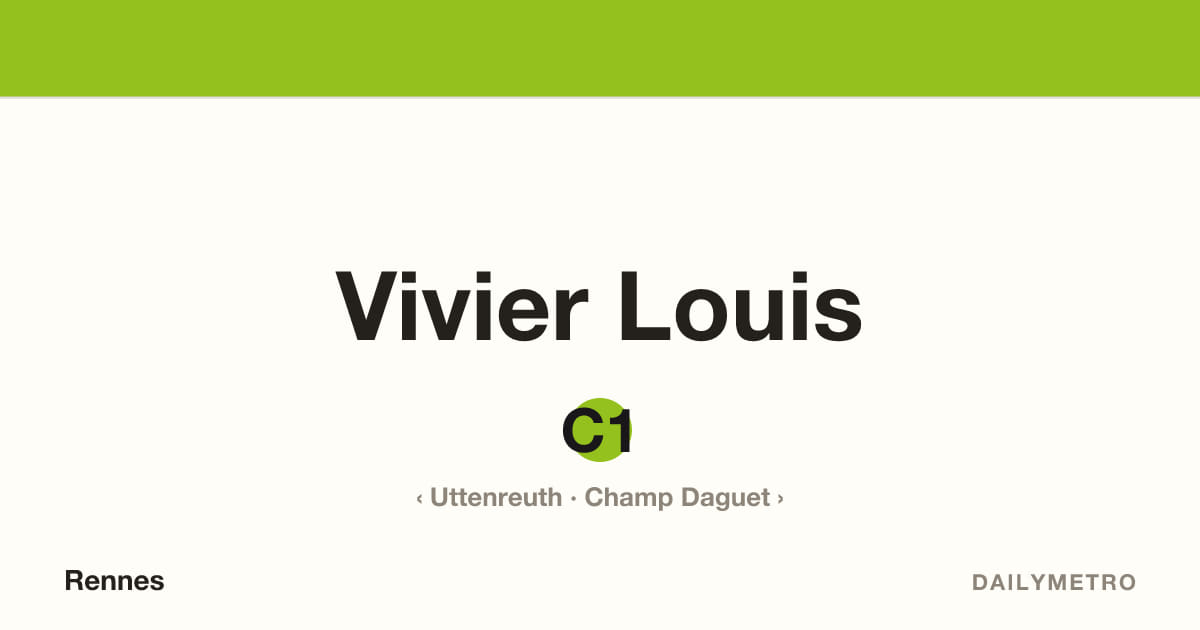 Vivier Louis station · Lines C1