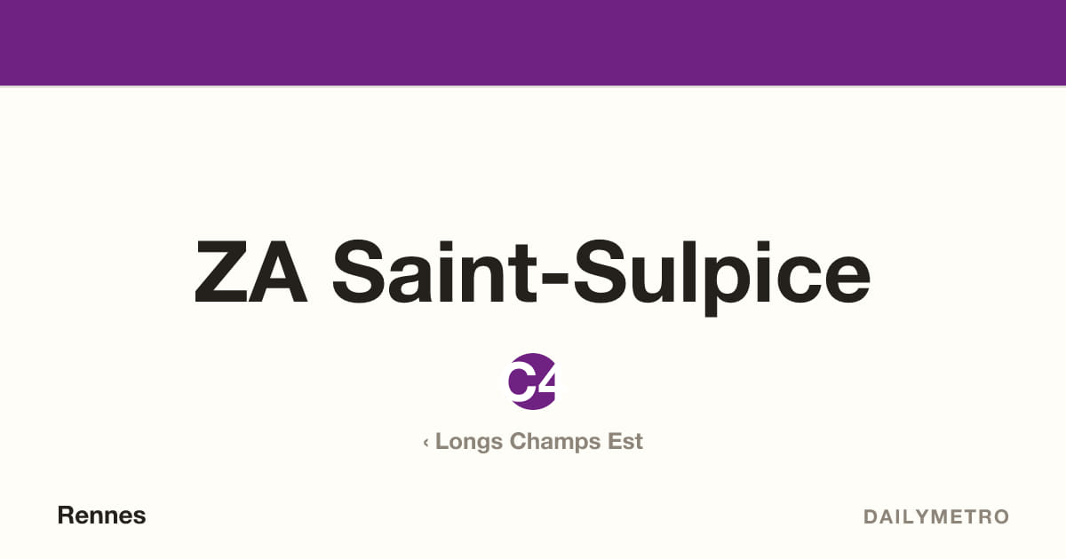 Station ZA Saint-Sulpice · Lignes C4