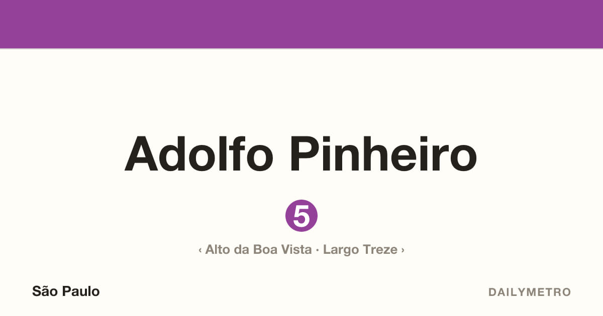 Adolfo Pinheiro station · Lines 5