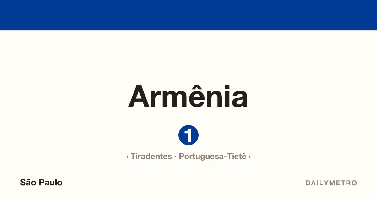 Armênia station · Lines 1