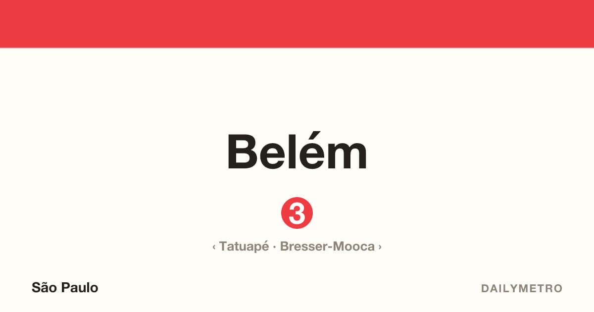 Belém station · Lines 3