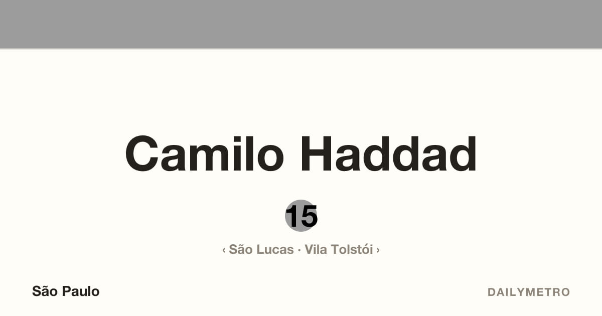 Camilo Haddad station · Lines 15