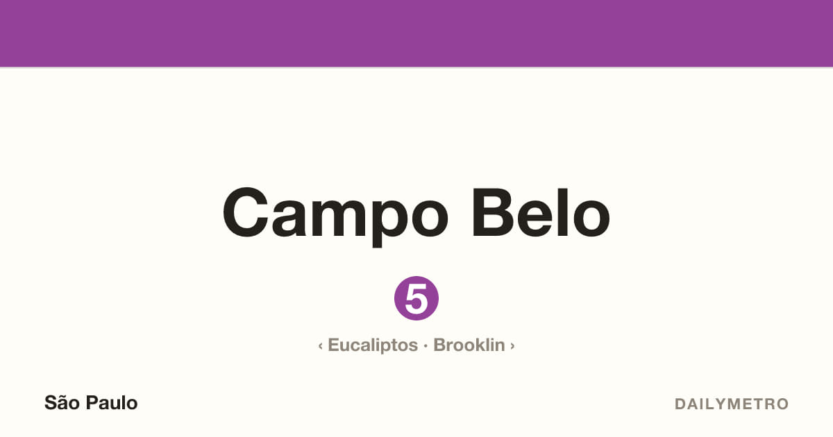 Campo Belo station · Lines 5