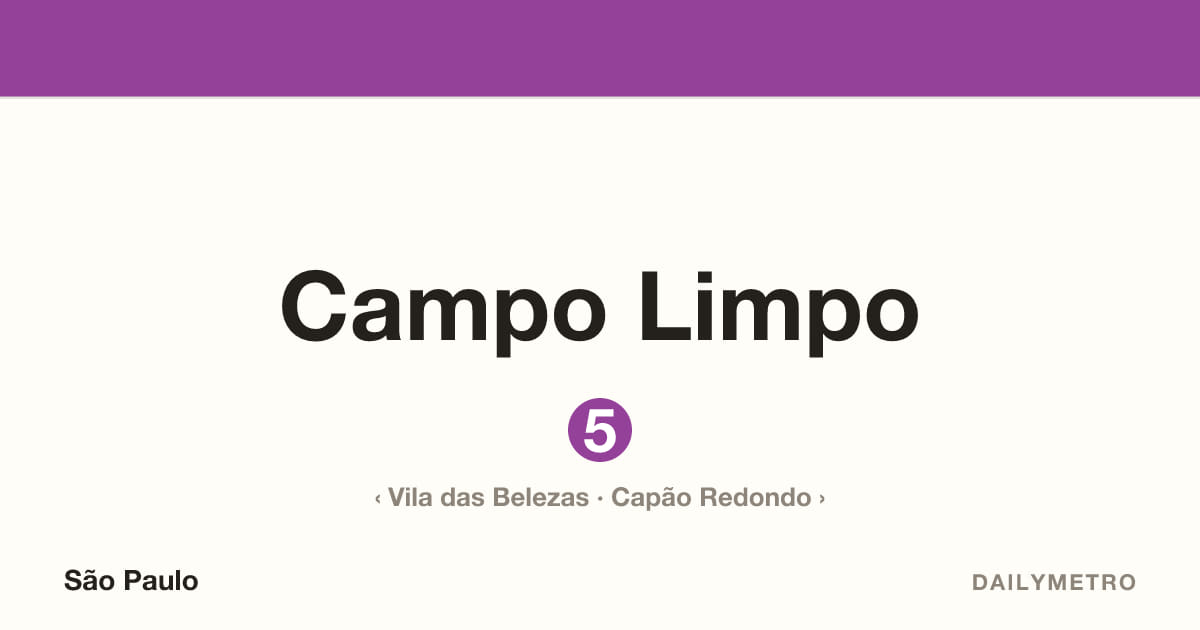 Campo Limpo station · Lines 5