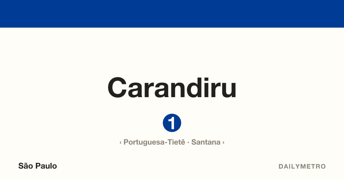 Carandiru station · Lines 1