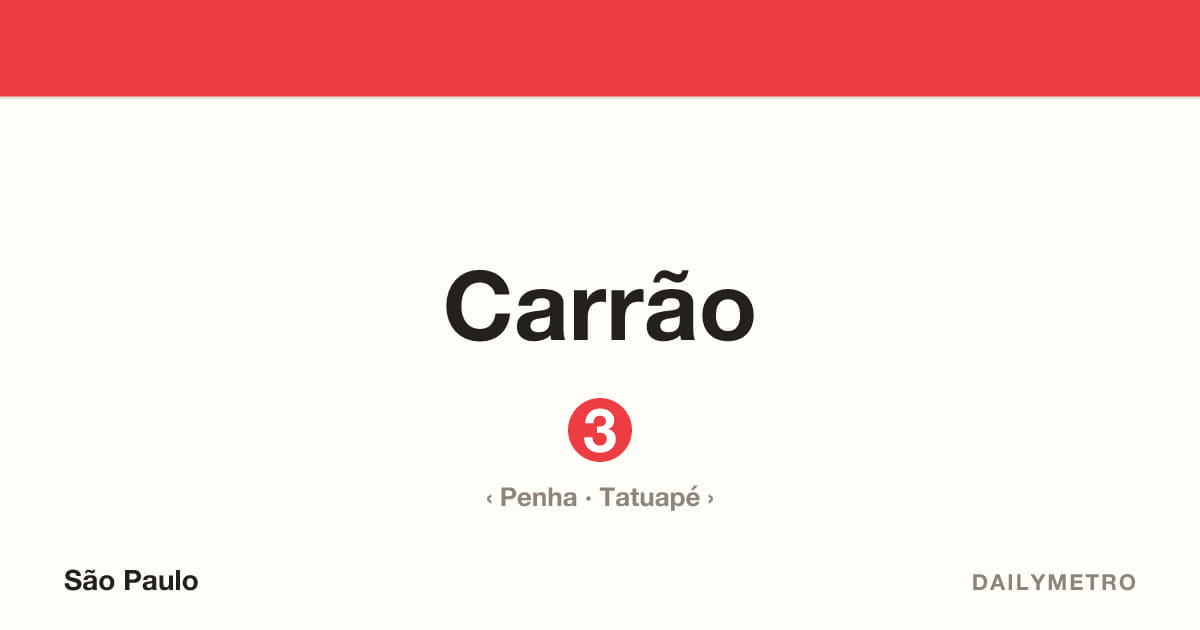 Carrão station · Lines 3