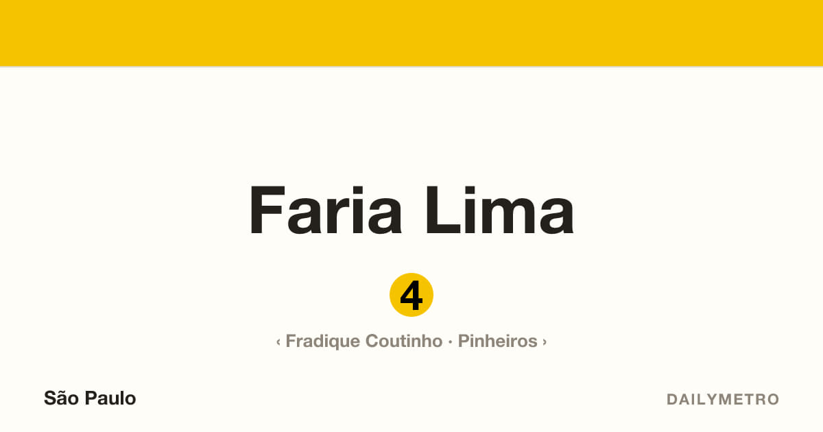 Estação Faria Lima · Linhas 4