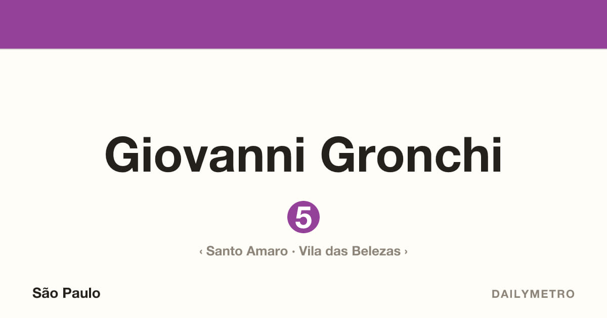 Giovanni Gronchi station · Lines 5