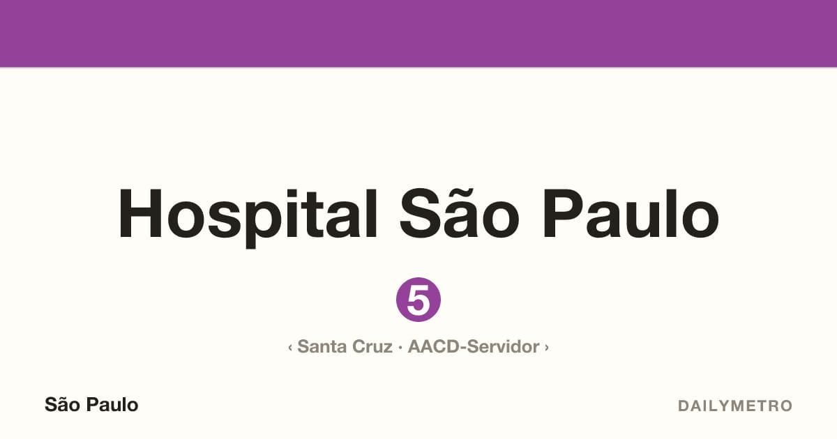 Hospital São Paulo station · Lines 5
