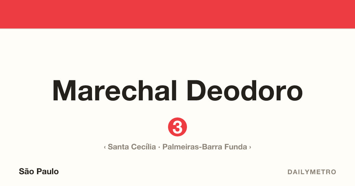 Marechal Deodoro station · Lines 3