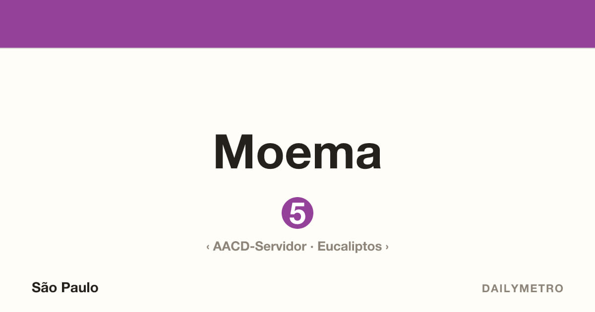 Moema station · Lines 5