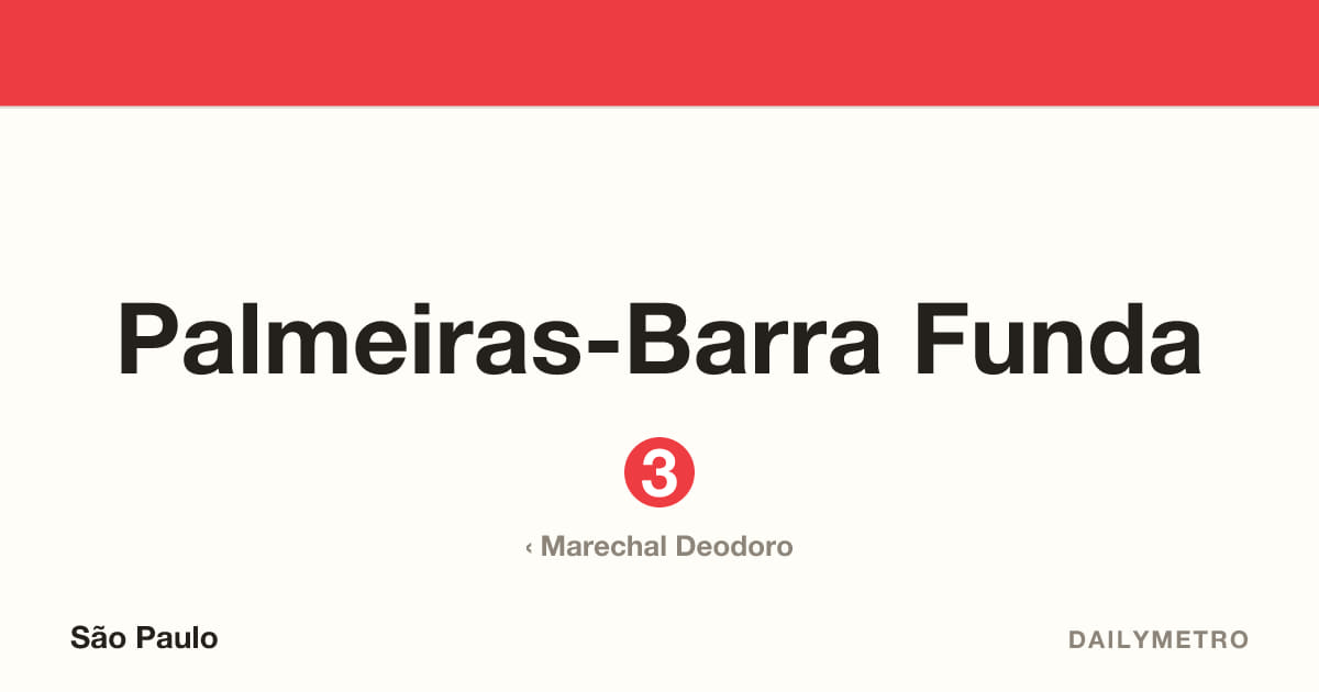 Palmeiras-Barra Funda station · Lines 3