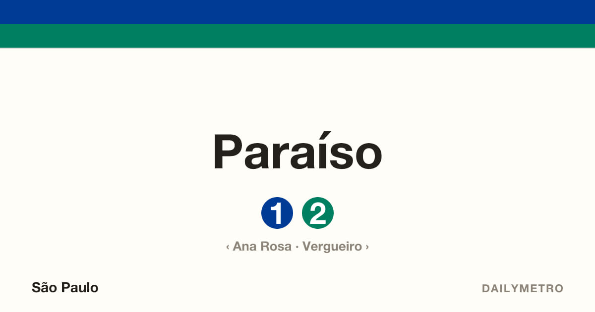 Paraíso station · Lines 1, 2