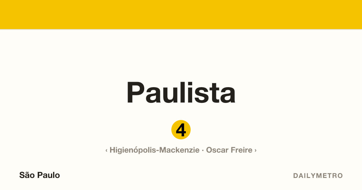 Paulista station · Lines 4