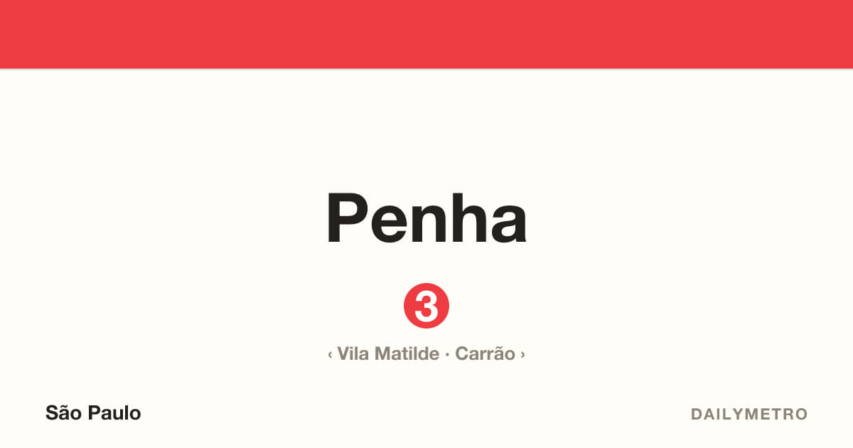 Penha station · Lines 3