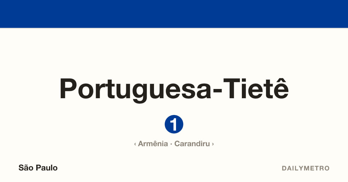 Portuguesa-Tietê station · Lines 1