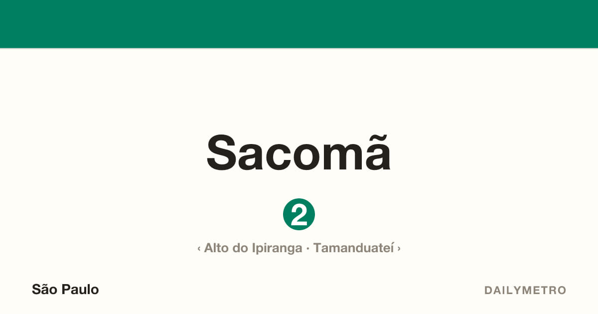 Sacomã station · Lines 2
