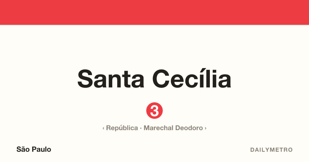 Santa Cecília station · Lines 3