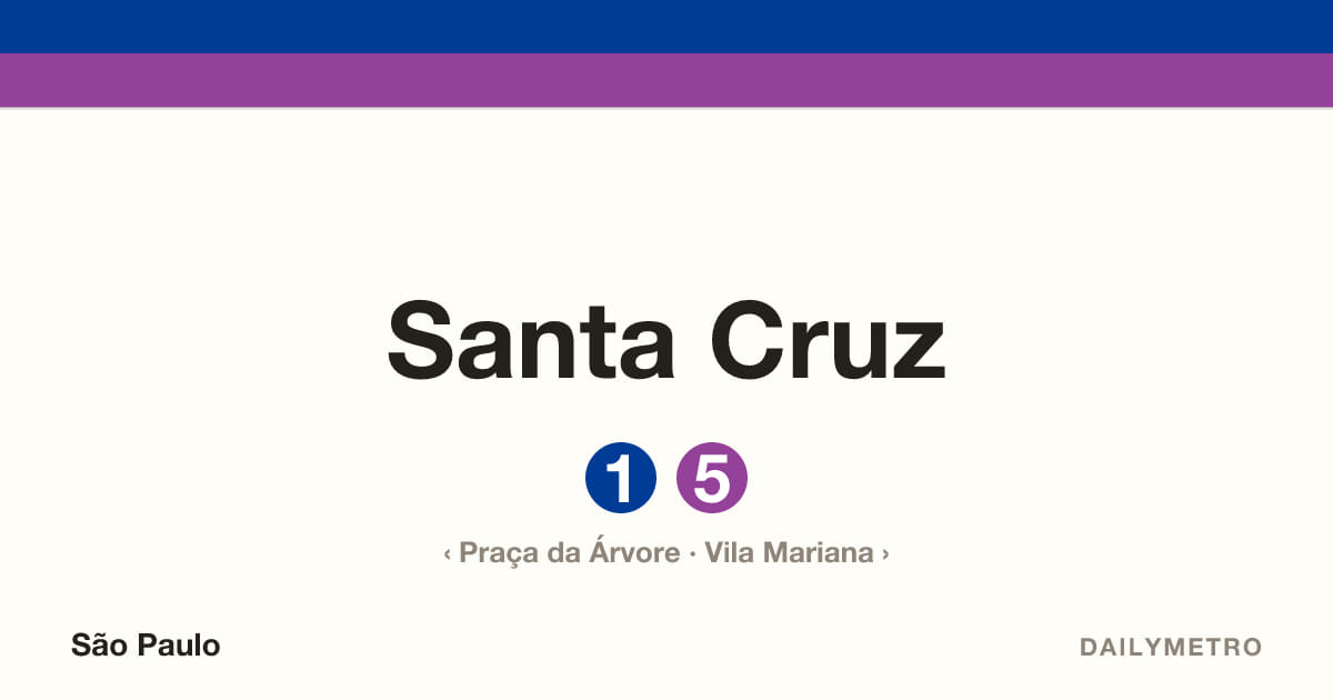 Santa Cruz station · Lines 1, 5