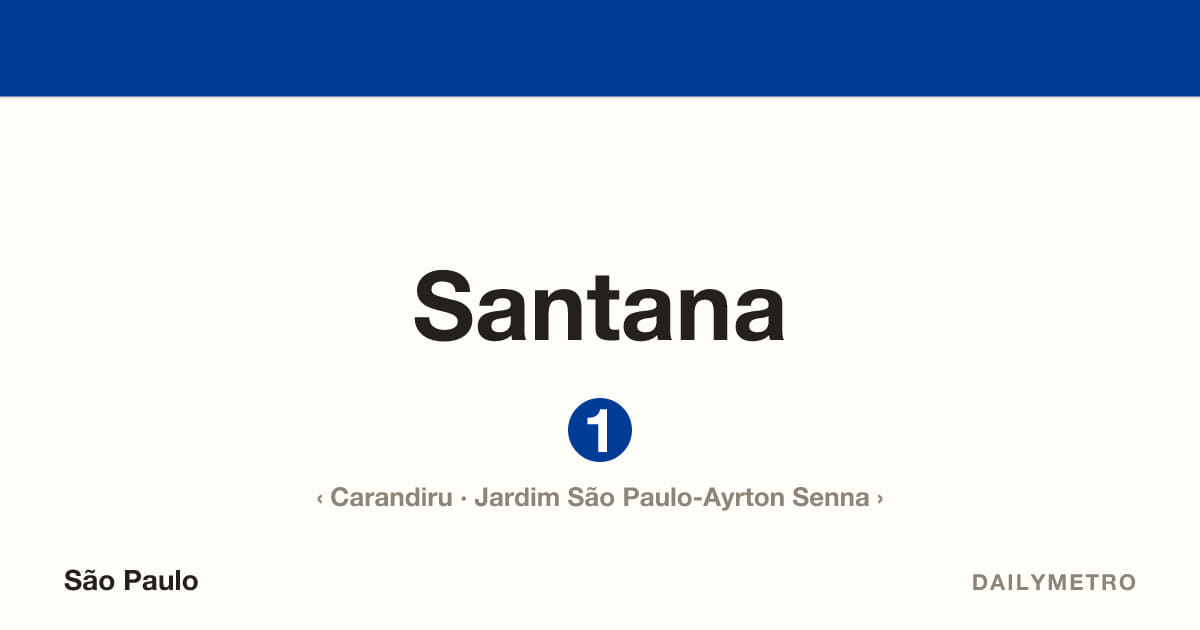 Santana station · Lines 1