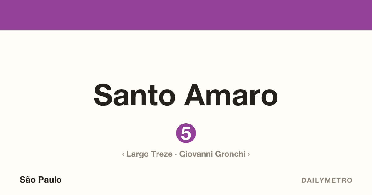 Santo Amaro station · Lines 5