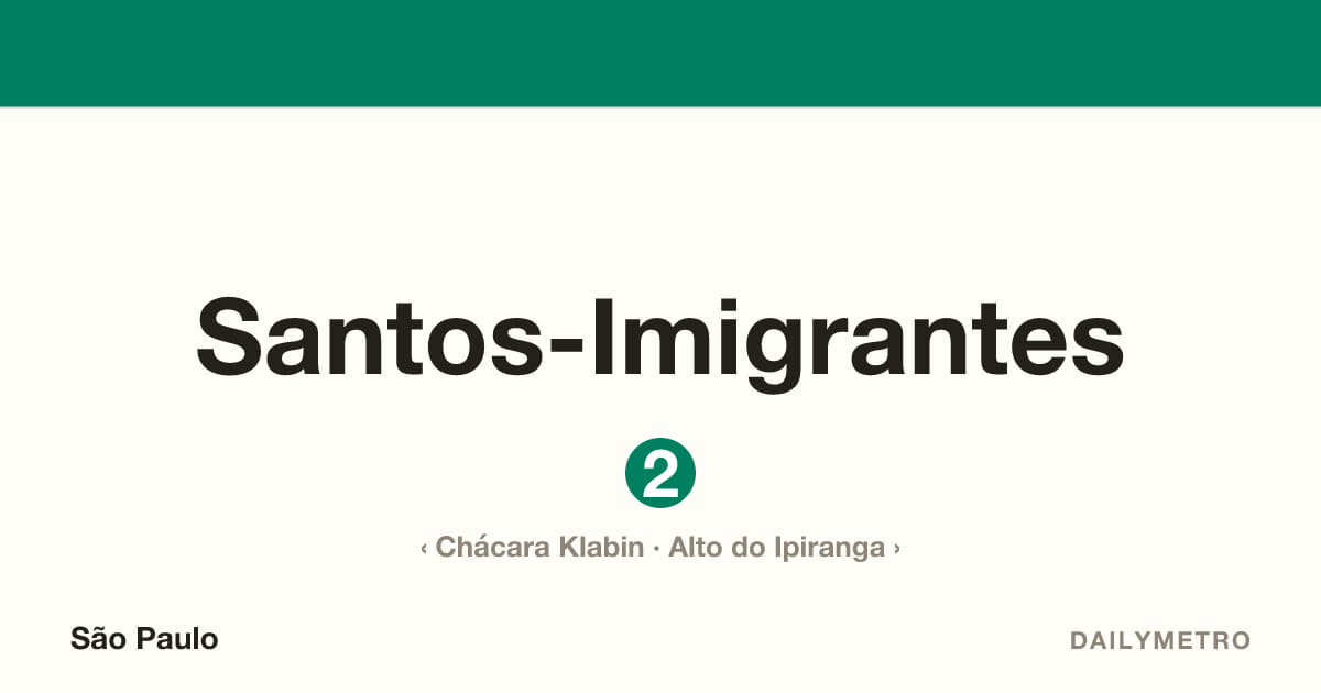Santos-Imigrantes station · Lines 2