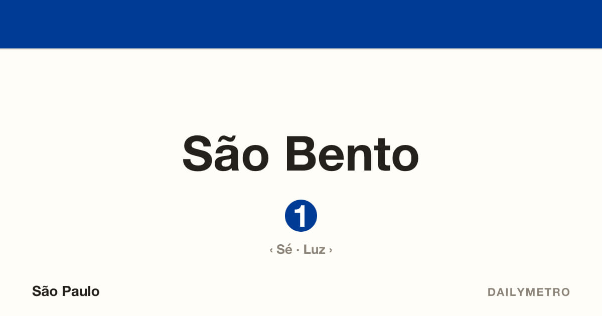 São Bento station · Lines 1