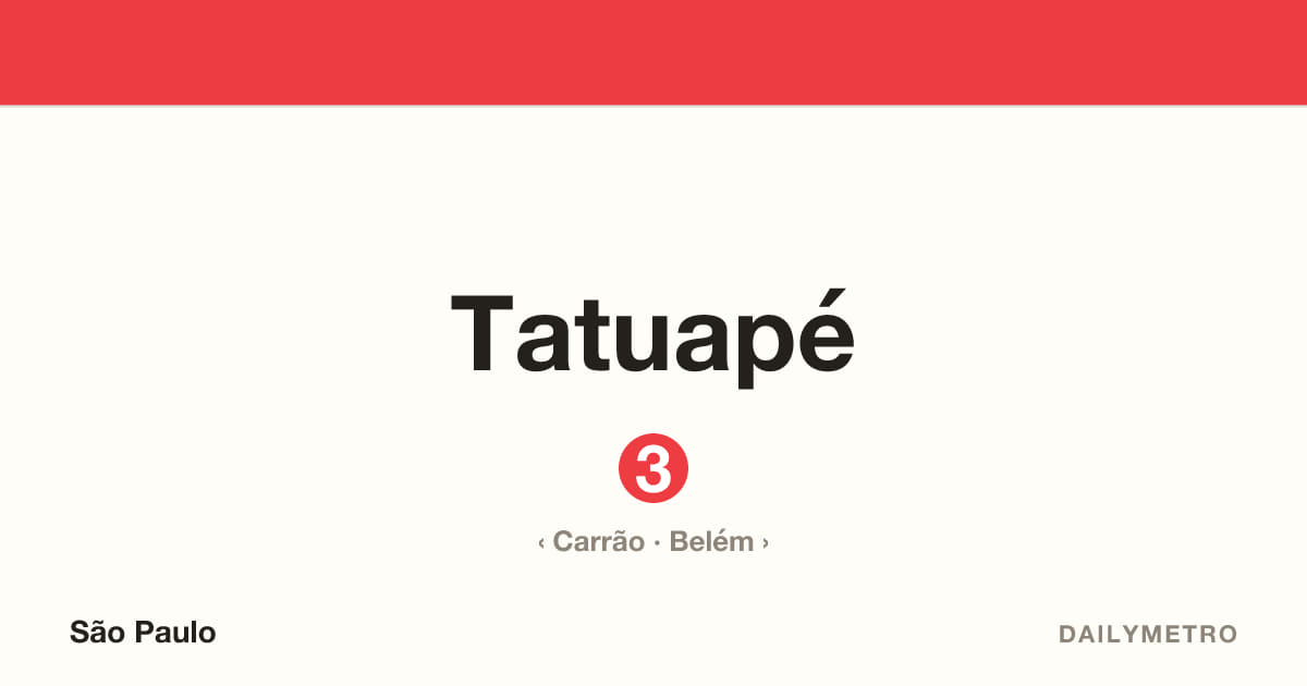 Estação Tatuapé · Linhas 3