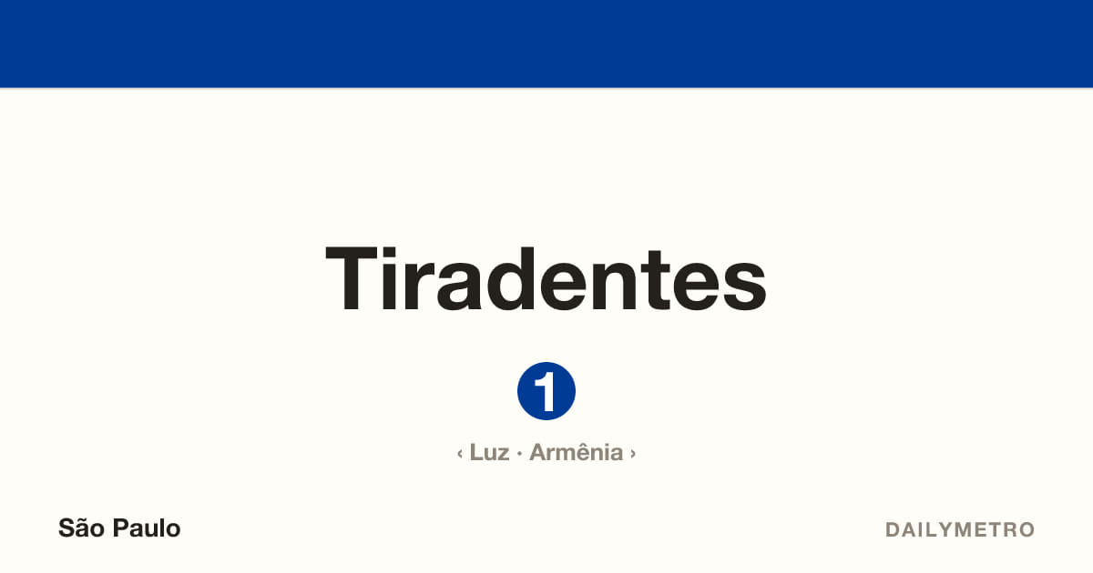 Estação Tiradentes · Linhas 1
