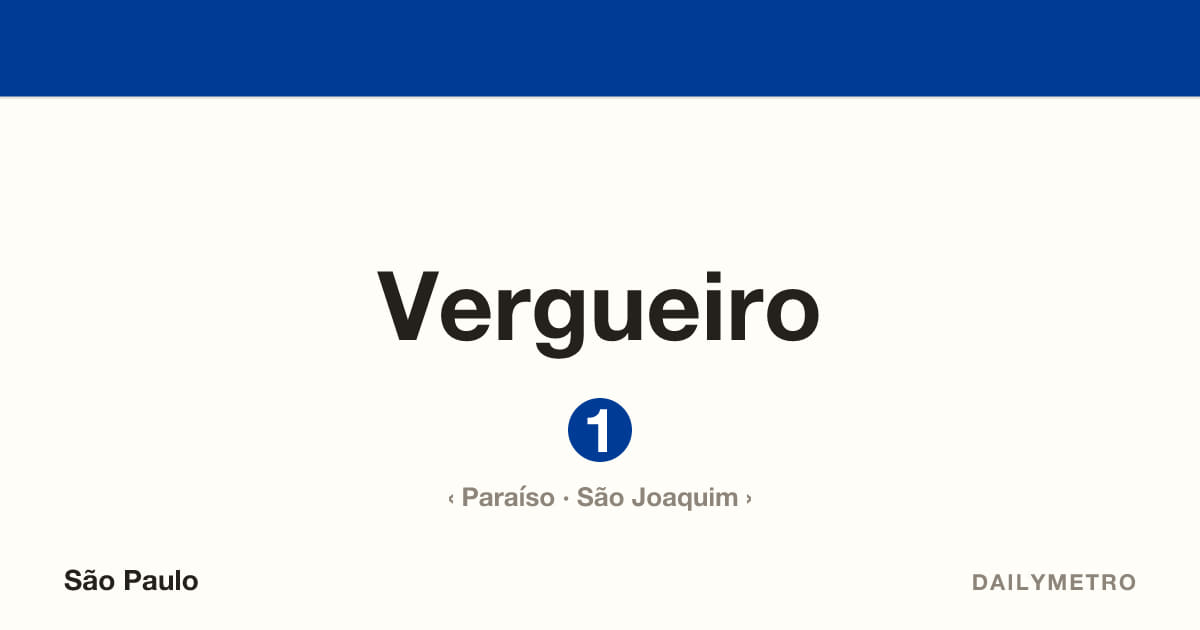 Vergueiro station · Lines 1
