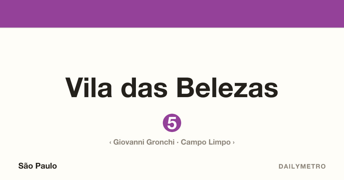 Estação Vila das Belezas · Linhas 5