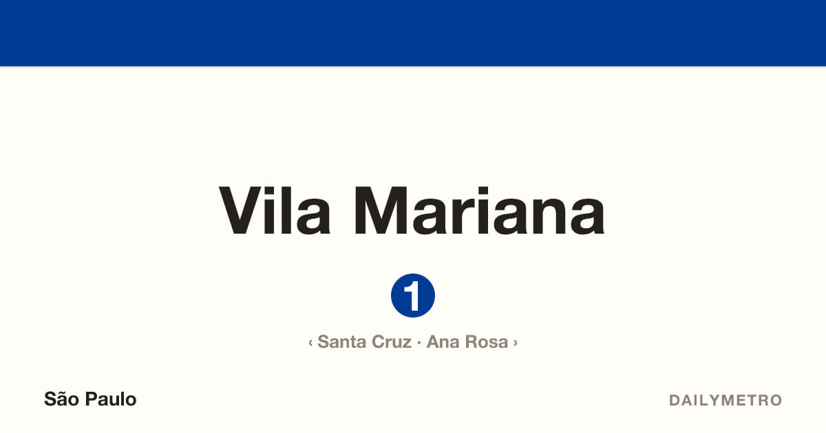 Vila Mariana station · Lines 1