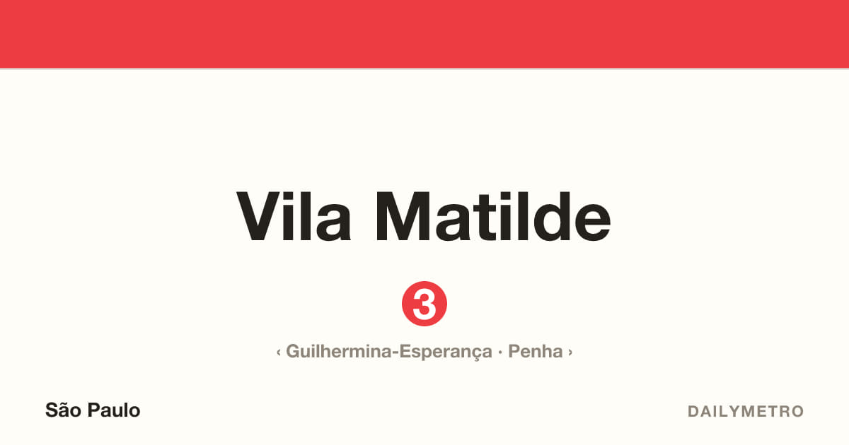 Vila Matilde station · Lines 3