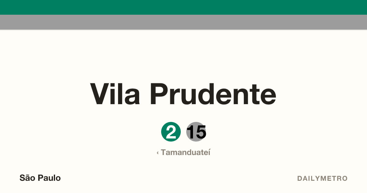 Estação Vila Prudente · Linhas 2, 15