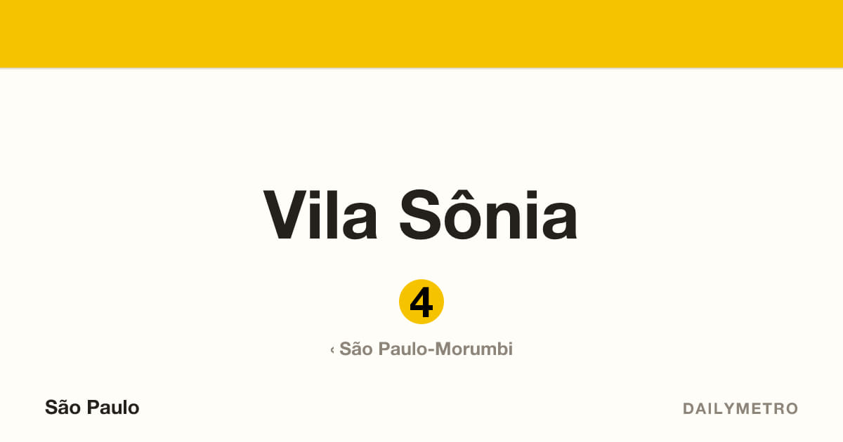 Vila Sônia station · Lines 4