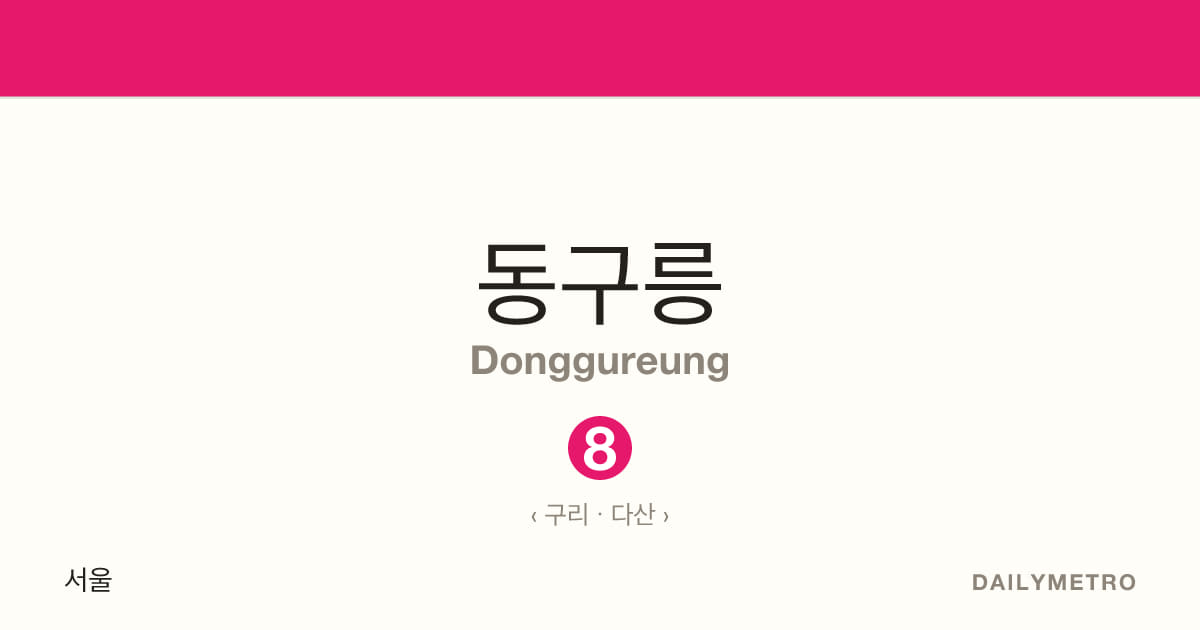Donggureung station · Lines 8