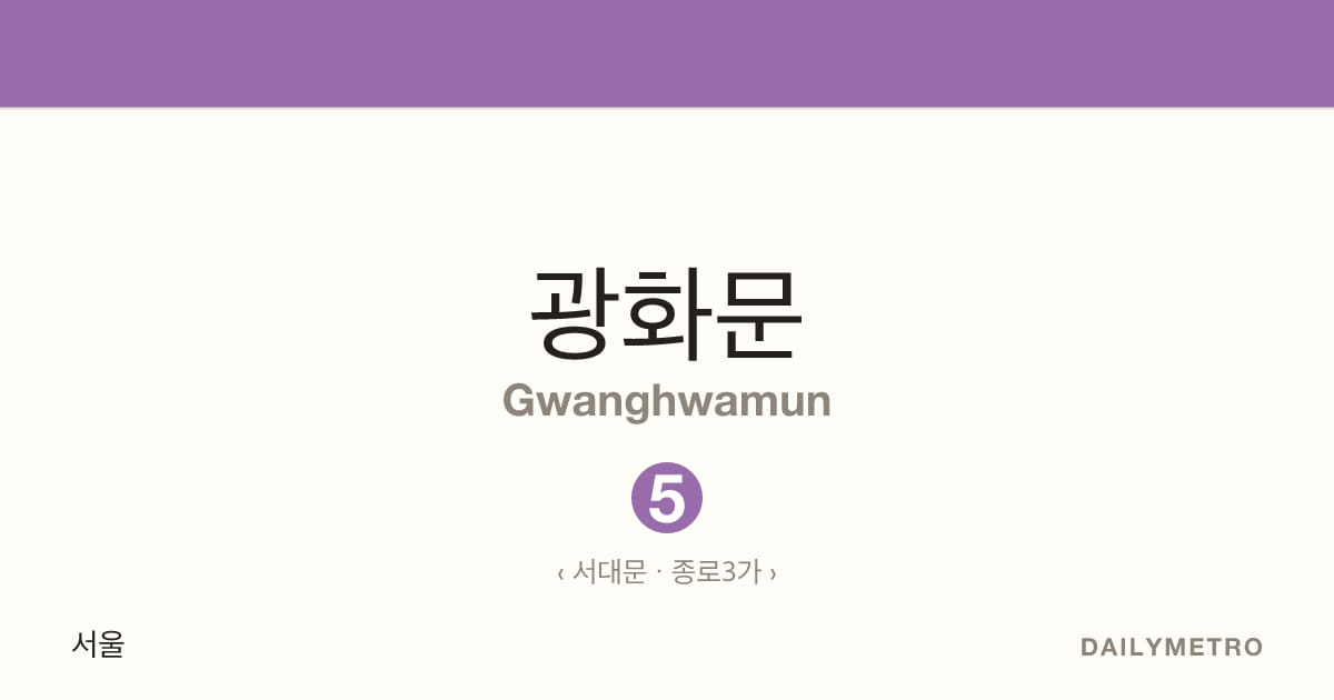 Gwanghwamun station · Lines 5