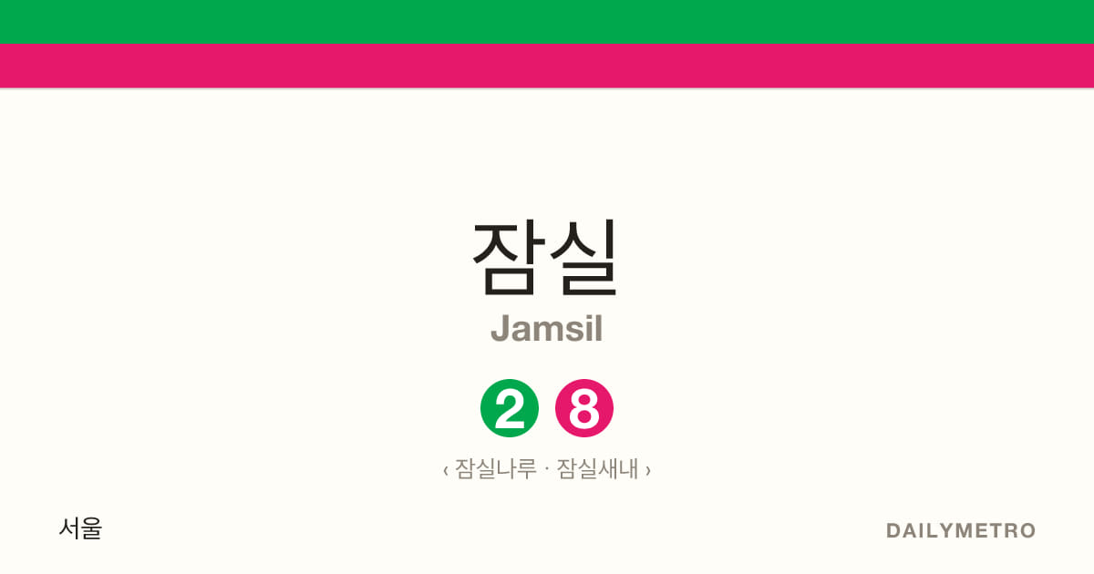 잠실역 · 노선 2, 8